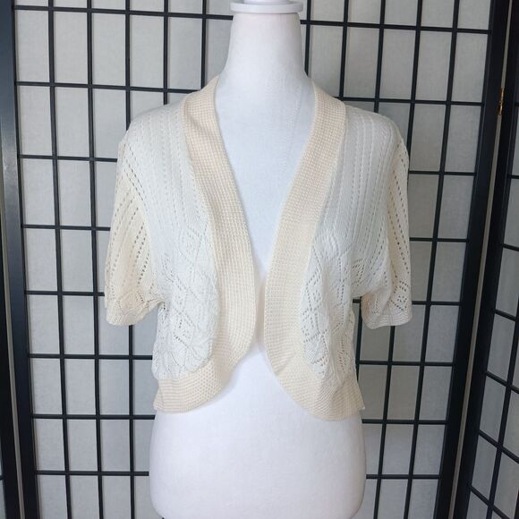 COOL ATTITUDE Women's Short Cardigan with S/S Size 1X - Picture 1 of 5